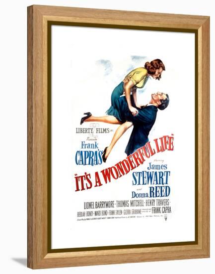 It's a Wonderful Life, Donna Reed, James Stewart, 1946-null-Framed Stretched Canvas