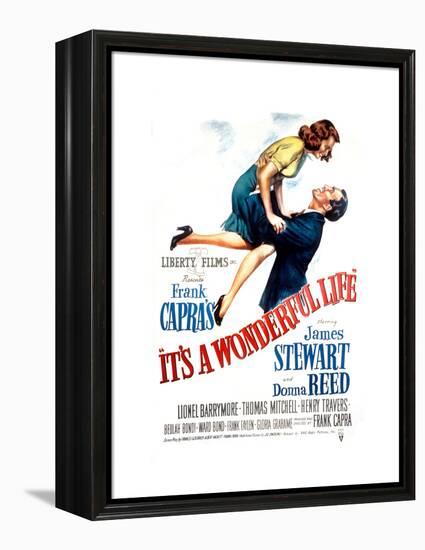 It's a Wonderful Life, Donna Reed, James Stewart, 1946-null-Framed Stretched Canvas