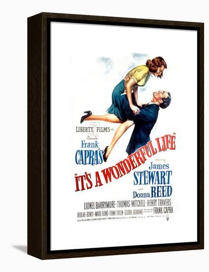 It's a Wonderful Life, Donna Reed, James Stewart, 1946-null-Framed Stretched Canvas