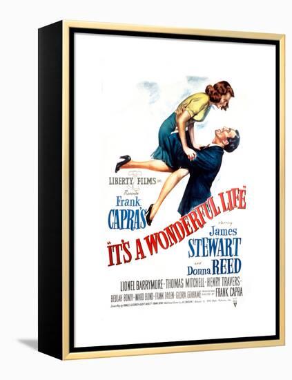 It's a Wonderful Life, Donna Reed, James Stewart, 1946-null-Framed Stretched Canvas