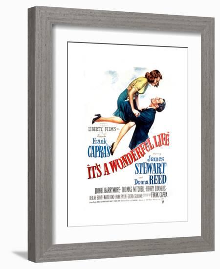 It's a Wonderful Life, Donna Reed, James Stewart, 1946-null-Framed Photo