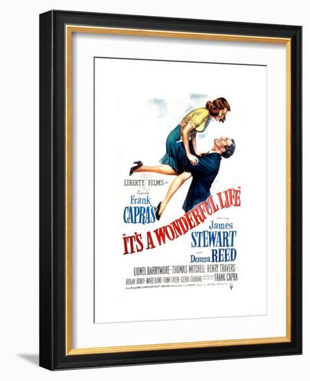 It's a Wonderful Life, Donna Reed, James Stewart, 1946-null-Framed Photo