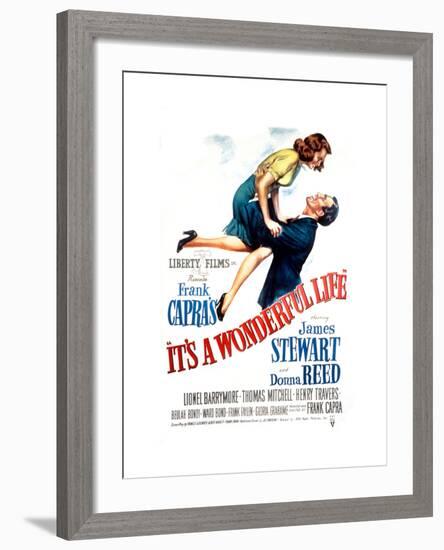 It's a Wonderful Life, Donna Reed, James Stewart, 1946-null-Framed Photo