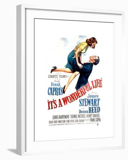 It's a Wonderful Life, Donna Reed, James Stewart, 1946-null-Framed Photo