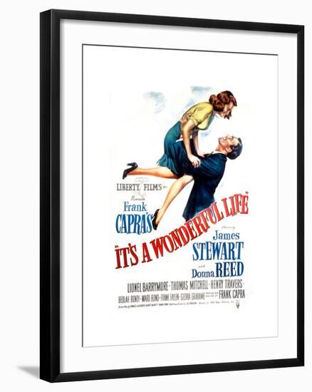 It's a Wonderful Life, Donna Reed, James Stewart, 1946-null-Framed Photo