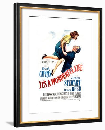 It's a Wonderful Life, Donna Reed, James Stewart, 1946-null-Framed Photo