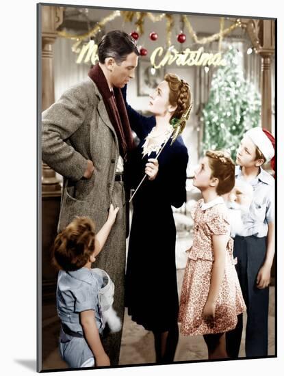 It's a Wonderful Life, Jimmy Hawkins, James Stewart, Donna Reed, CArol Coomes, Larry Simms, 1946-null-Mounted Photo