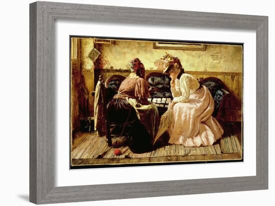 It's All in the Cards, 1898 (Oil on Canvas)-Harry Herman Roseland-Framed Giclee Print