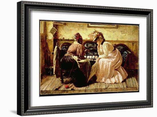 It's All in the Cards, 1898 (Oil on Canvas)-Harry Herman Roseland-Framed Giclee Print
