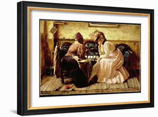 It's All in the Cards, 1898 (Oil on Canvas)-Harry Herman Roseland-Framed Giclee Print