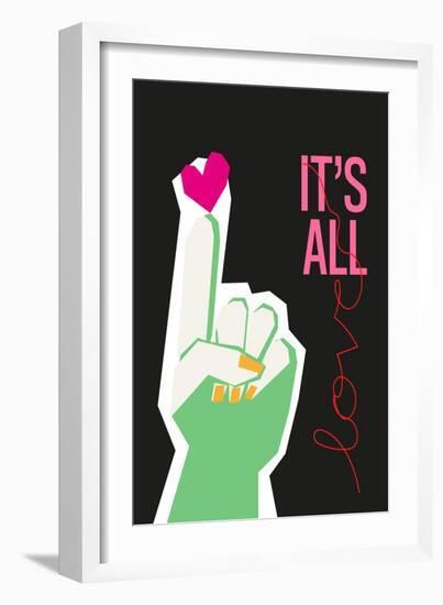 It's All Love Hand Grey-Frances Collett-Framed Giclee Print