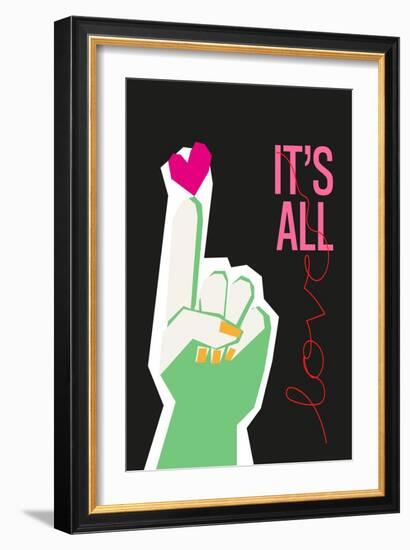 It's All Love Hand Grey-Frances Collett-Framed Giclee Print