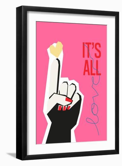 It's All Love Hand Pink-Frances Collett-Framed Giclee Print