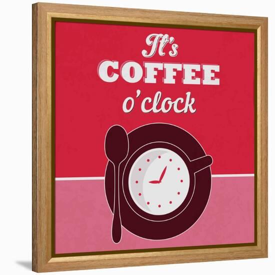 It's Coffee O'Clock 1-Lorand Okos-Framed Stretched Canvas