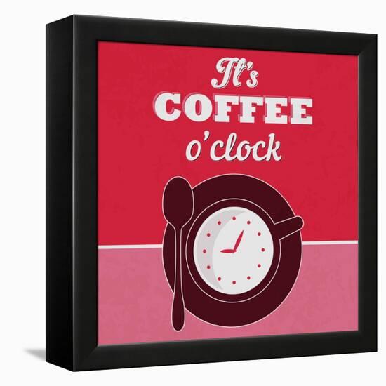 It's Coffee O'Clock 1-Lorand Okos-Framed Stretched Canvas