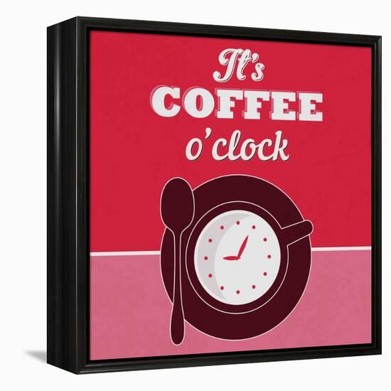 It's Coffee O'Clock 1-Lorand Okos-Framed Stretched Canvas