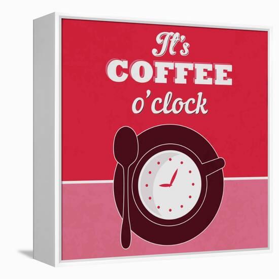 It's Coffee O'Clock 1-Lorand Okos-Framed Stretched Canvas