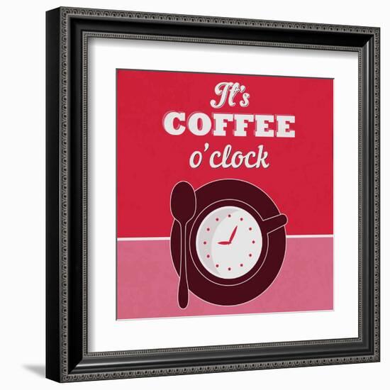 It's Coffee O'Clock 1-Lorand Okos-Framed Art Print