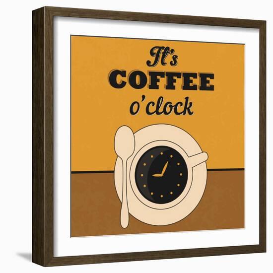 It's Coffee O'Clock-Lorand Okos-Framed Art Print