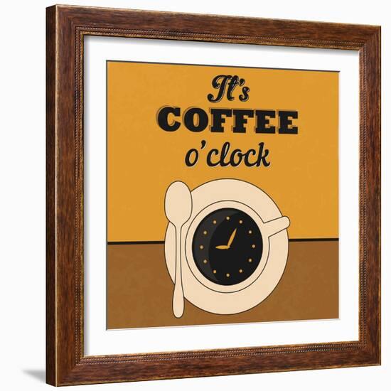 It's Coffee O'Clock-Lorand Okos-Framed Art Print