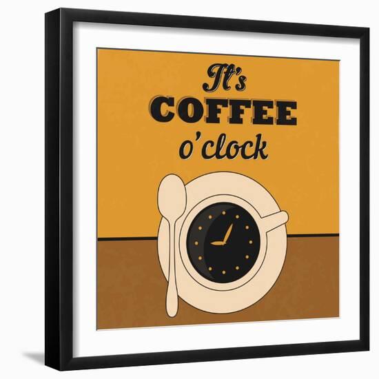 It's Coffee O'Clock-Lorand Okos-Framed Art Print