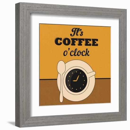 It's Coffee O'Clock-Lorand Okos-Framed Art Print