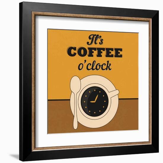 It's Coffee O'Clock-Lorand Okos-Framed Art Print