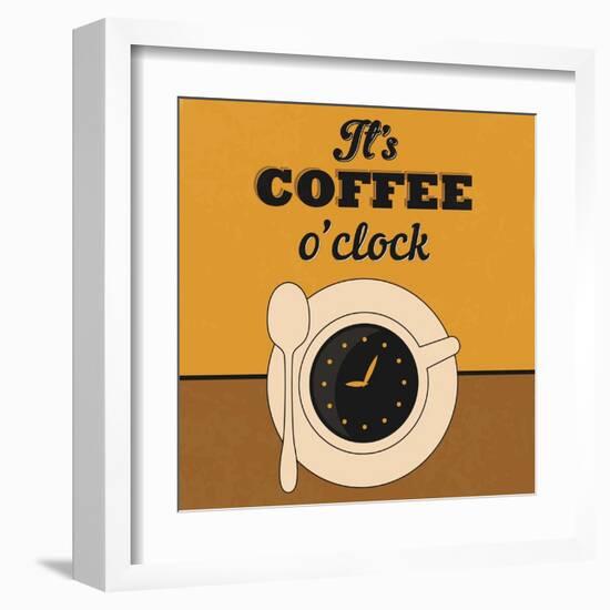 It's Coffee O'Clock-Lorand Okos-Framed Art Print