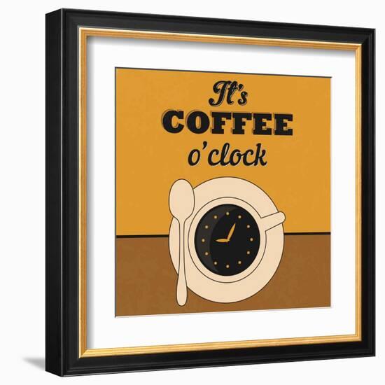 It's Coffee O'Clock-Lorand Okos-Framed Art Print