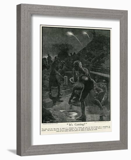 It's Coming! Gas Attack-Ernest Prater-Framed Art Print