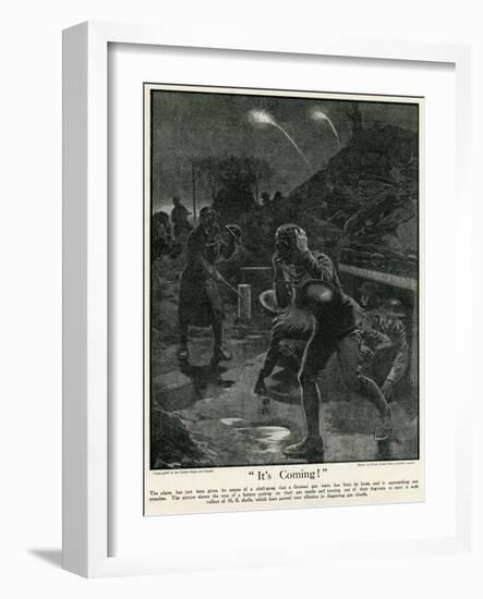 It's Coming! Gas Attack-Ernest Prater-Framed Art Print