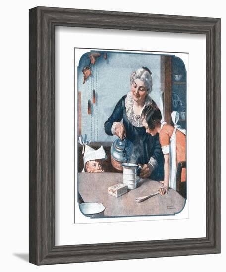 ’It’s So Simple’-Norman Rockwell-Framed Giclee Print