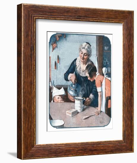 ’It’s So Simple’-Norman Rockwell-Framed Giclee Print