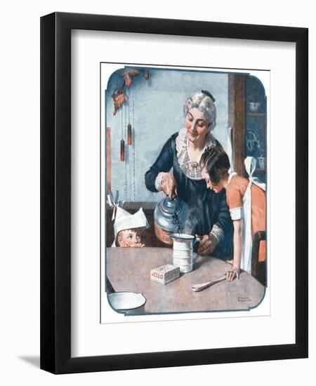 ’It’s So Simple’-Norman Rockwell-Framed Giclee Print