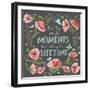 It's the Small Moments on Charcoal-Heather Rosas-Framed Art Print