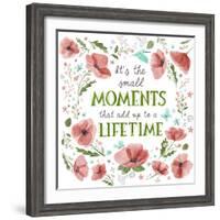 It's the Small Moments on White-Heather Rosas-Framed Art Print