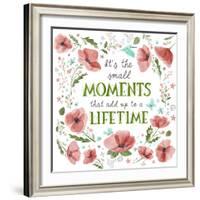 It's the Small Moments on White-Heather Rosas-Framed Art Print