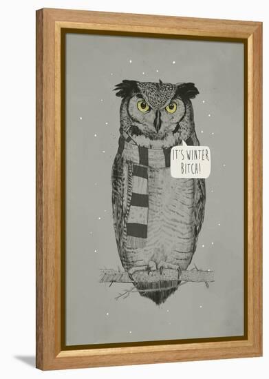 It's Winter, Bitch!-Balazs Solti-Framed Premier Image Canvas