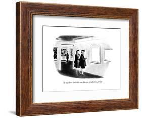 "It says here that this was his non-productive period." - New Yorker Cartoon-Richard Taylor-Framed Premium Giclee Print