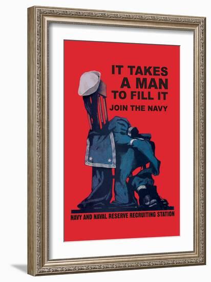 It Takes a Man to Fill It-Charles Stafford Duncan-Framed Art Print