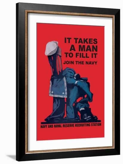 It Takes a Man to Fill It-Charles Stafford Duncan-Framed Art Print