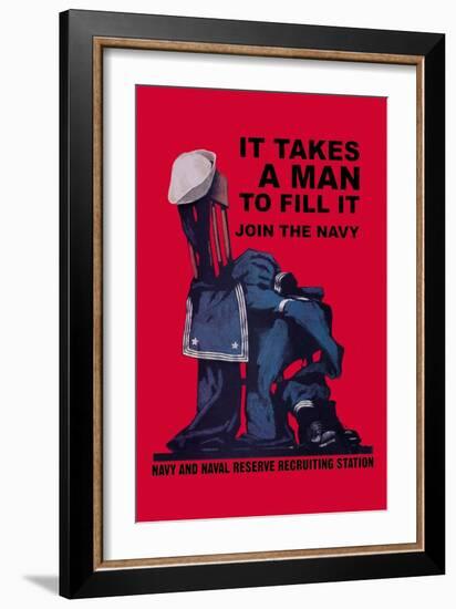 It Takes a Man to Fill It-Charles Stafford Duncan-Framed Art Print