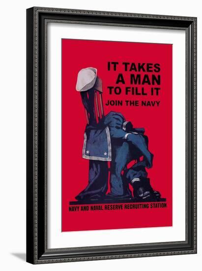 It Takes a Man to Fill It-Charles Stafford Duncan-Framed Art Print