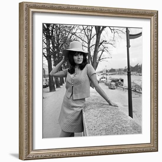 Italian Actress Maria Grazia Bucella in Pairs, 17 March 1967-null-Framed Photo