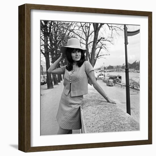 Italian Actress Maria Grazia Bucella in Pairs, 17 March 1967-null-Framed Photo