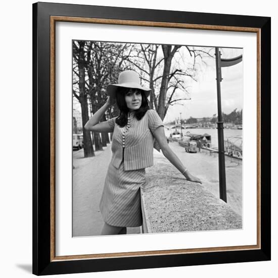 Italian Actress Maria Grazia Bucella in Pairs, 17 March 1967-null-Framed Photo