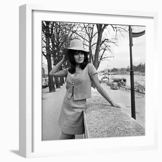 Italian Actress Maria Grazia Bucella in Pairs, 17 March 1967-null-Framed Photo