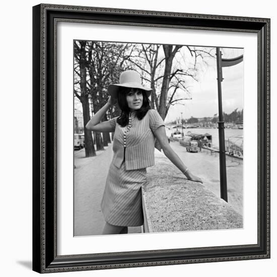 Italian Actress Maria Grazia Bucella in Pairs, 17 March 1967-null-Framed Photo