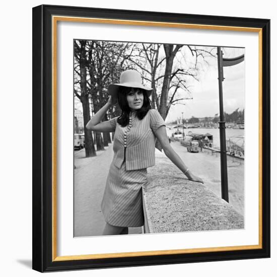 Italian Actress Maria Grazia Bucella in Pairs, 17 March 1967-null-Framed Photo