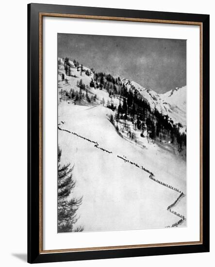 Italian Alpini Climbing Monte Adamello-null-Framed Photographic Print